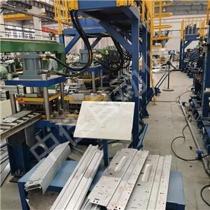 Automatic sheet metal forming line for refrigerator compressor base plate 